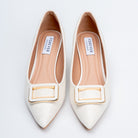 The Gianna Modern - White Block Heel Pumps - view 4