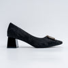 The Gianna Modern - Black Block Heel Pumps