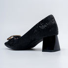 The Gianna Modern - Black Block Heel Pumps - view 6