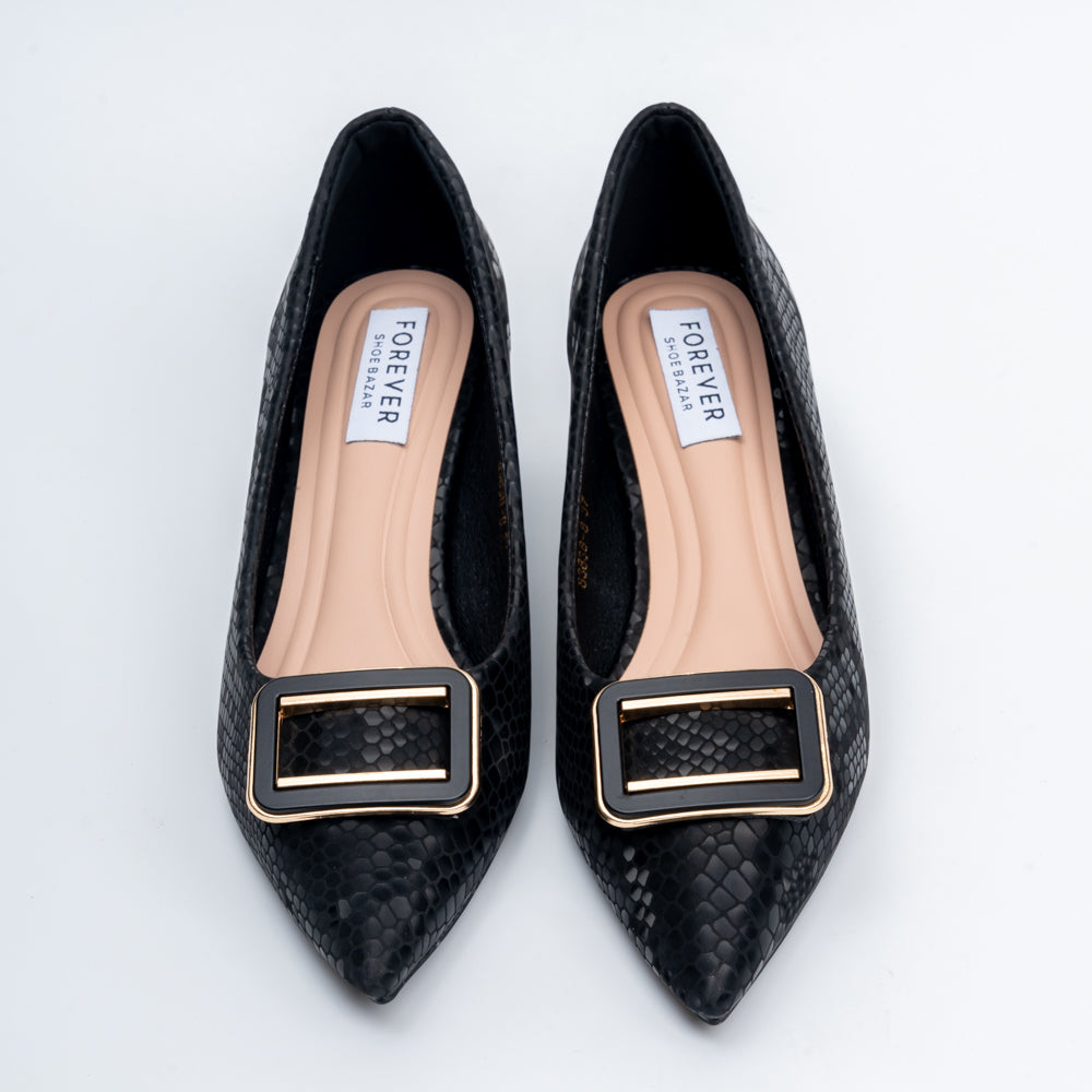 The Gianna Modern - Black Block Heel Pumps - view 4