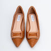 The Gianna Modern - Brown Block Heel Pumps