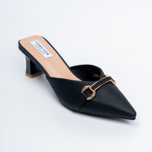 Urban Elegance - Black Mules