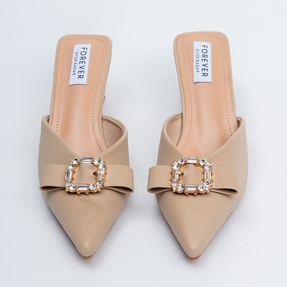 The Gigi - Khaki Mules - view 3