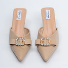 The Gigi - Khaki Mules - view 3