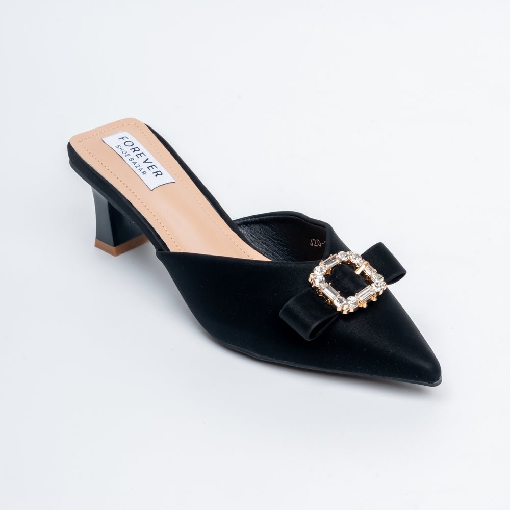 The Gigi - Black Mules - view 2