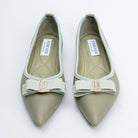The Bella Bow - Green Flat Ballerinas - view 4