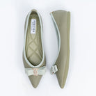 The Bella Bow - Green Flat Ballerinas - view 5