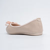 The Bella Bow - Beige Flat Ballerinas
