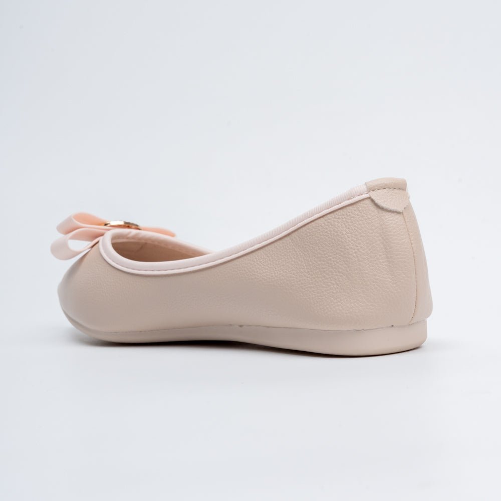The Bella Bow - Beige Flat Ballerinas - view 6