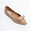 The Bella Bow - Khaki Flat Ballerinas