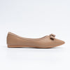 The Bella Bow - Khaki Flat Ballerinas
