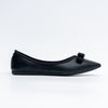 The Bella Bow - Black Flat Ballerinas
