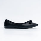 The Bella Bow - Black Flat Ballerinas - view 2
