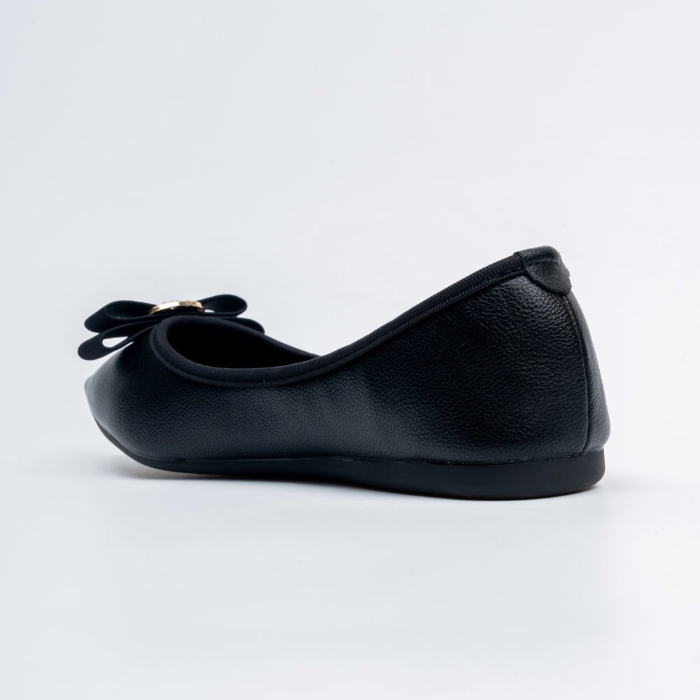 The Bella Bow - Black Flat Ballerinas - view 6