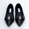 The Bella Bow - Black Flat Ballerinas