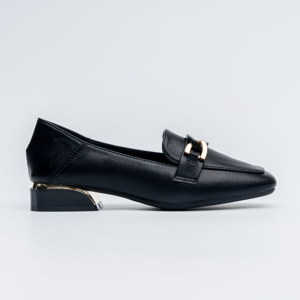 The Gilded Chain - Black Casual Loafers