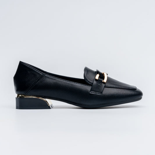 The Gilded Chain - Black Casual Loafers