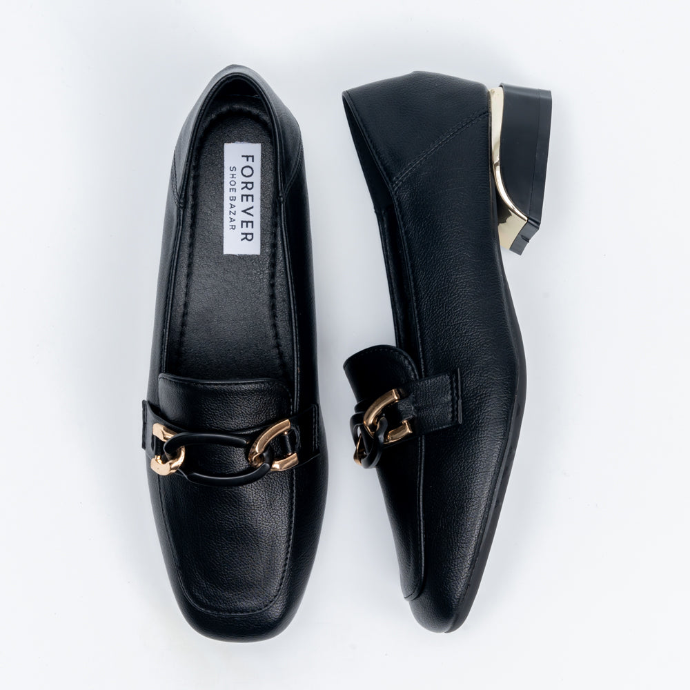 The Gilded Chain - Black Casual Loafers - view 4