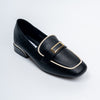 Two-Tone Trim - Black Casual Loafer
