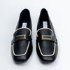 Two-Tone Trim - Black Casual Loafer