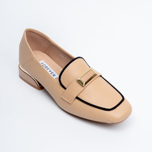 Two-Tone Trim - Khaki Casual Loafer