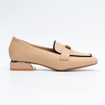 Two-Tone Trim - Khaki Casual Loafer