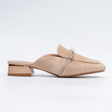 Aria Pearl - Khaki Casual Mules