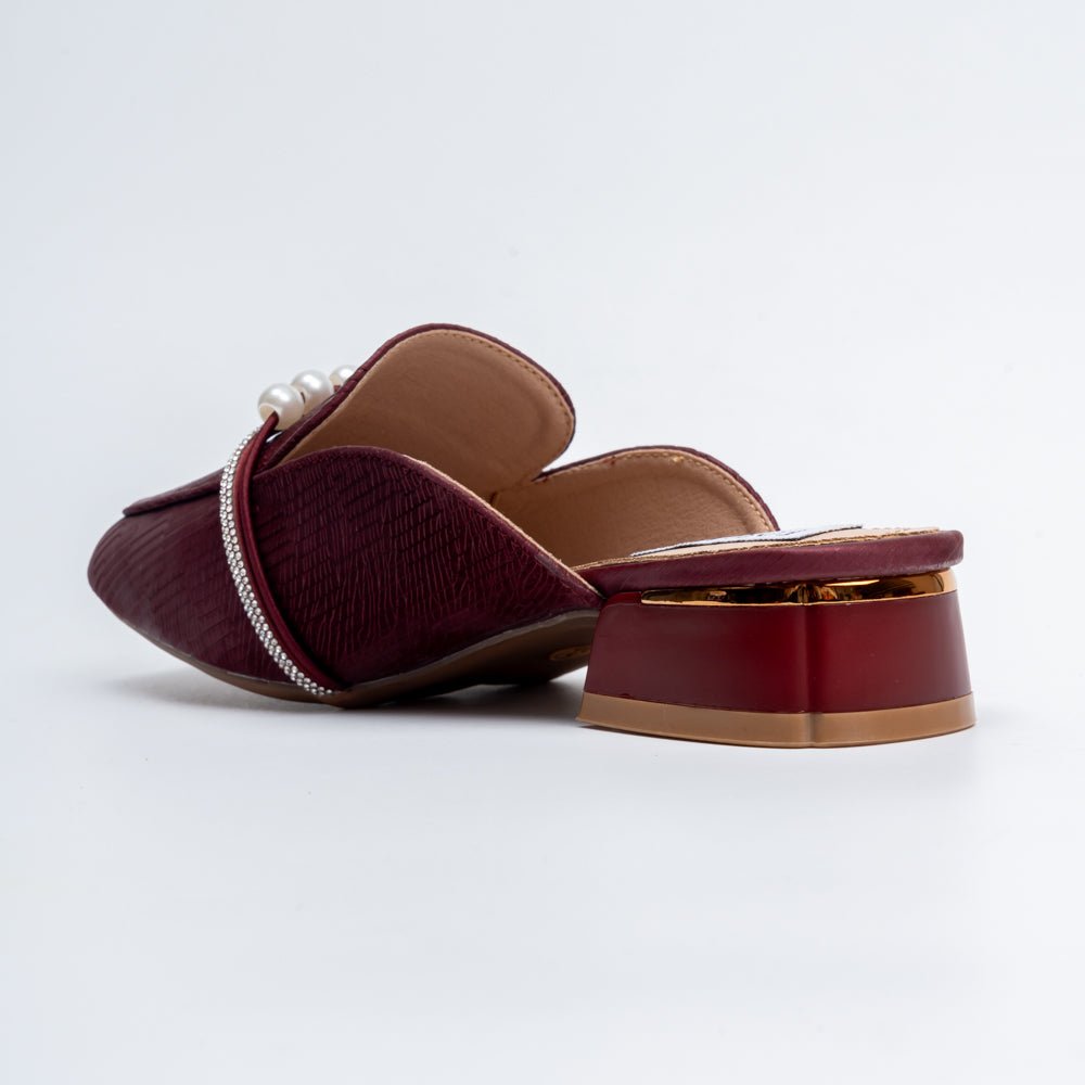 Aria Pearl - Maroon Casual Mules - view 6