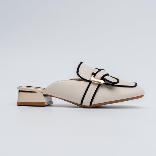 Bianca - Beige Casual Mules