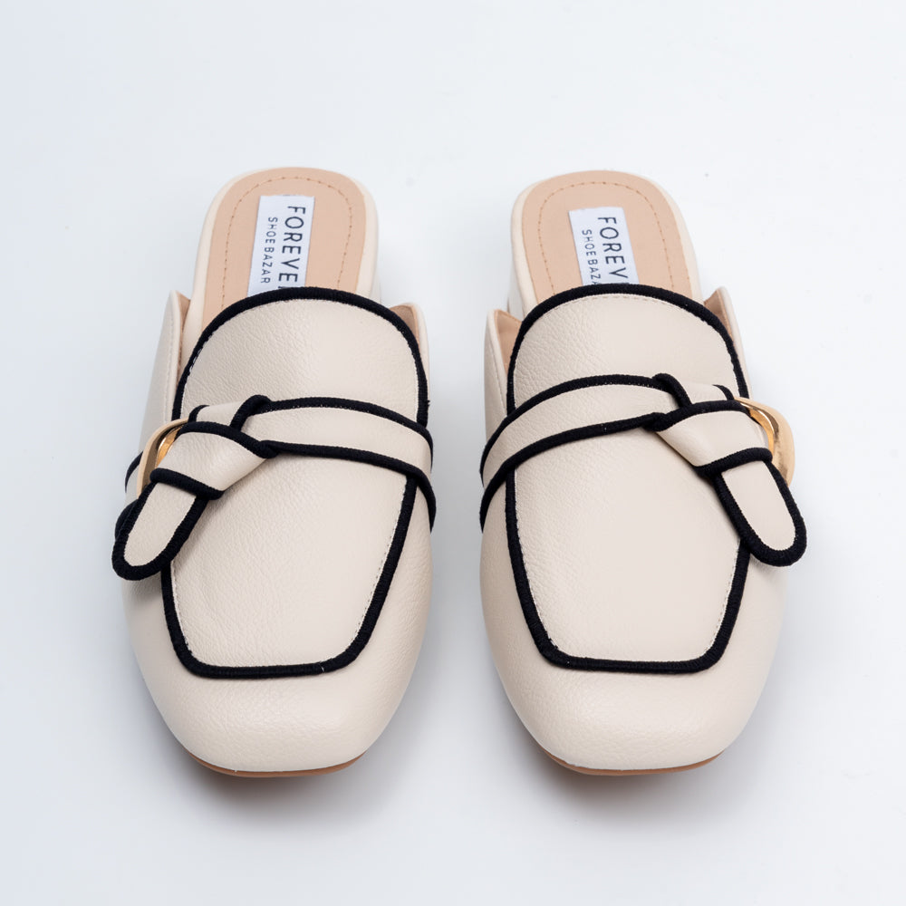 Bianca - Beige Casual Mules - view 3