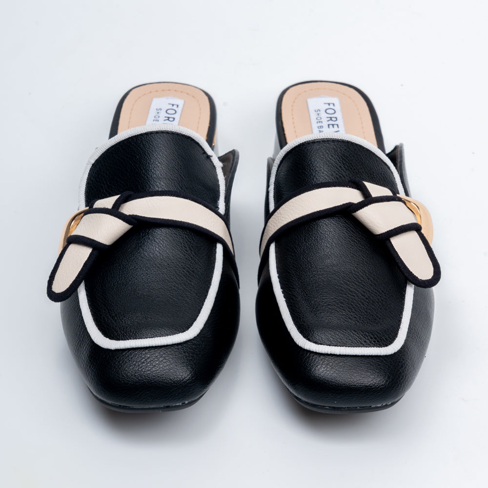 Bianca - Black Casual Mules - view 3