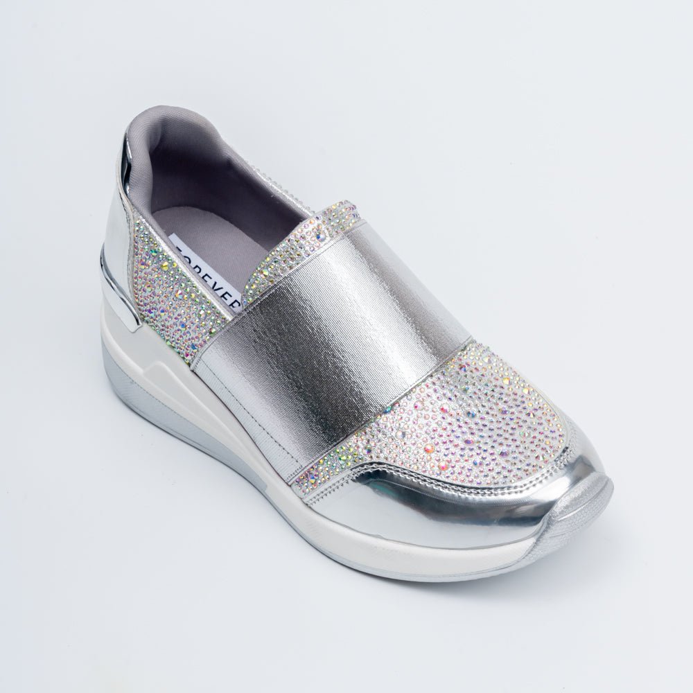 The Galaxy - Silver Platform Sneakers - view 3