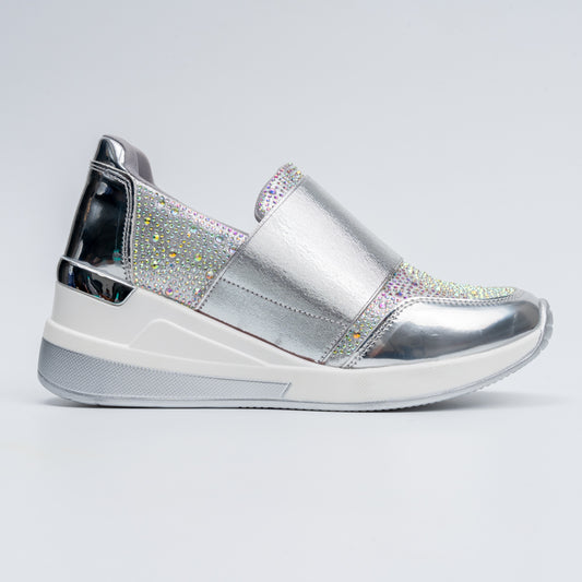 The Galaxy - Silver Platform Sneakers