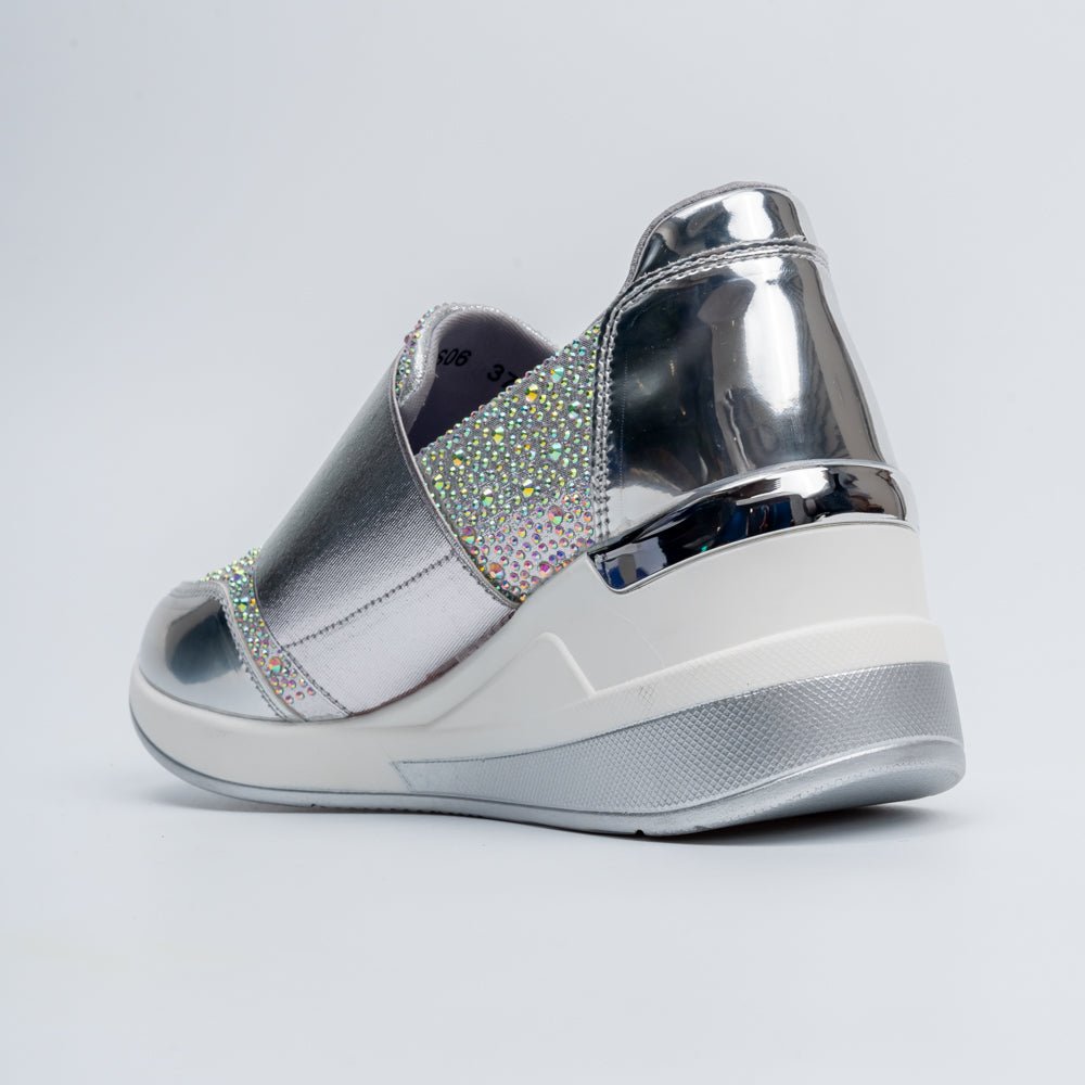 The Galaxy - Silver Platform Sneakers - view 6