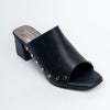 Stud Story - Black Block Heel Mules