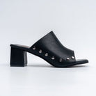 Stud Story - Black Block Heel Mules - view 2