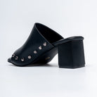 Stud Story - Black Block Heel Mules - view 6