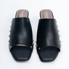 Stud Story - Black Block Heel Mules - view 4