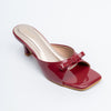 Bow Bliss - Maroon Kitten Heels