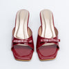 Bow Bliss - Maroon Kitten Heels