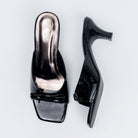 Bow Bliss - Black Kitten Heels - view 5