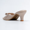 Bow Bliss - Khaki Kitten Heels