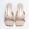 Bow Bliss - Khaki Kitten Heels