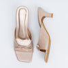 Bow Bliss - Khaki Kitten Heels