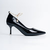 Pearl Poise - Black Anklet Pumps