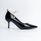 Pearl Poise - Black Anklet Pumps - view 2