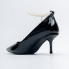 Pearl Poise - Black Anklet Pumps