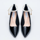 Pearl Poise - Black Anklet Pumps - view 4