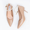 Pearl Poise - Khaki Anklet Pumps