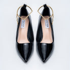 Scarlet Charm - Black Ankle Chain Pumps - view 4